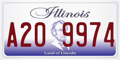 IL license plate A209974