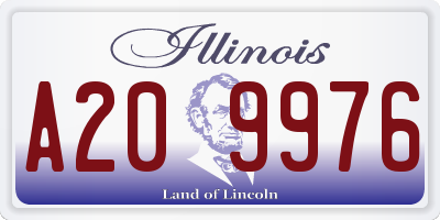 IL license plate A209976