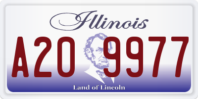 IL license plate A209977