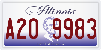 IL license plate A209983
