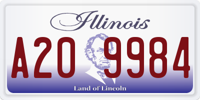 IL license plate A209984