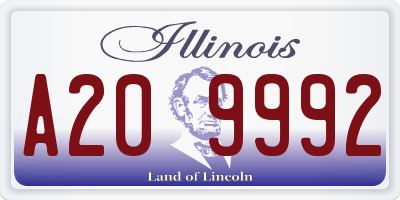 IL license plate A209992
