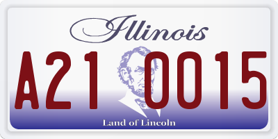 IL license plate A210015