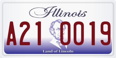 IL license plate A210019