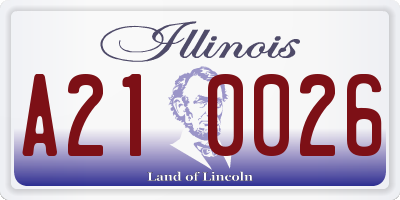 IL license plate A210026