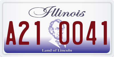IL license plate A210041
