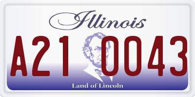 IL license plate A210043