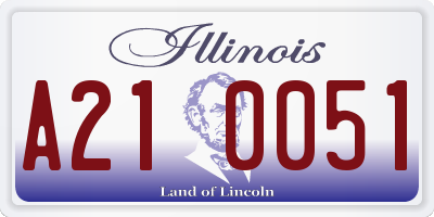 IL license plate A210051