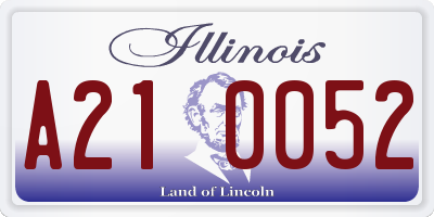 IL license plate A210052