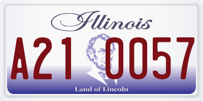 IL license plate A210057