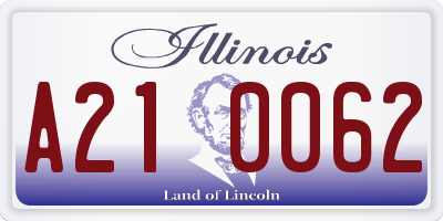 IL license plate A210062