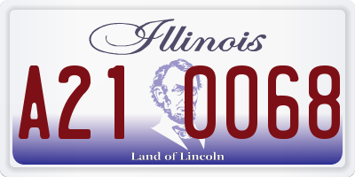 IL license plate A210068