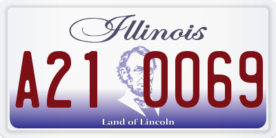 IL license plate A210069