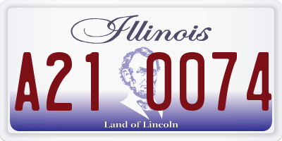 IL license plate A210074