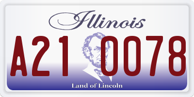 IL license plate A210078