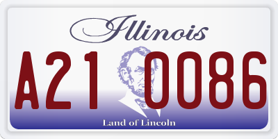 IL license plate A210086