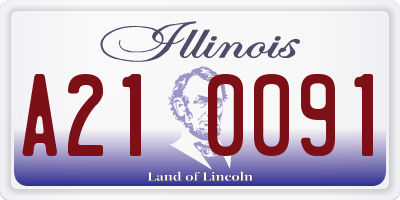 IL license plate A210091