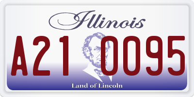 IL license plate A210095