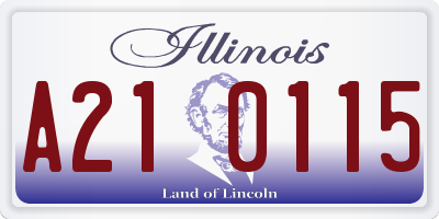 IL license plate A210115