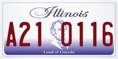 IL license plate A210116