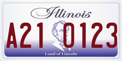 IL license plate A210123