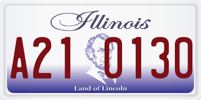 IL license plate A210130