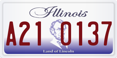 IL license plate A210137