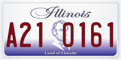 IL license plate A210161