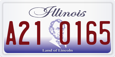 IL license plate A210165
