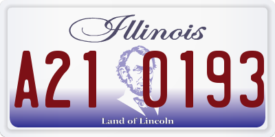IL license plate A210193