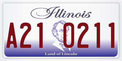 IL license plate A210211