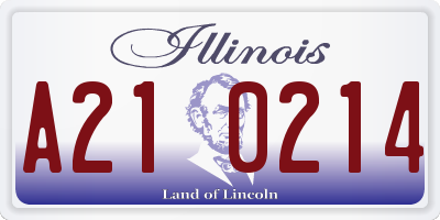 IL license plate A210214