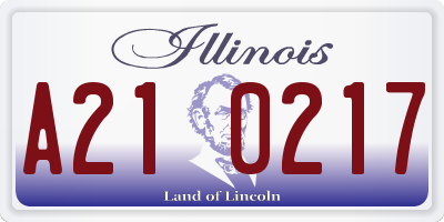 IL license plate A210217