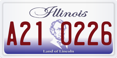 IL license plate A210226