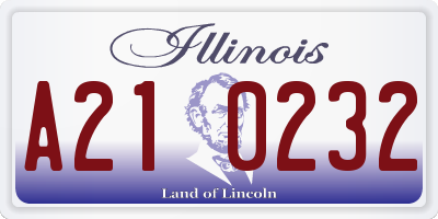 IL license plate A210232