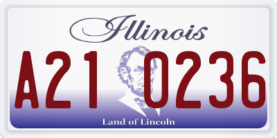 IL license plate A210236