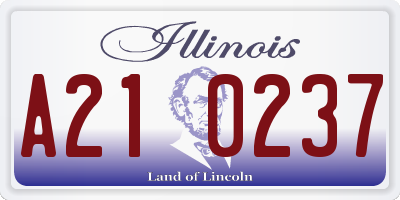 IL license plate A210237