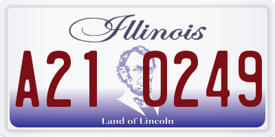 IL license plate A210249