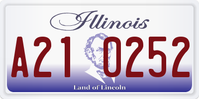 IL license plate A210252