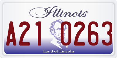 IL license plate A210263