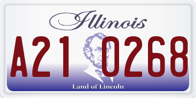IL license plate A210268