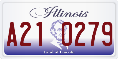 IL license plate A210279