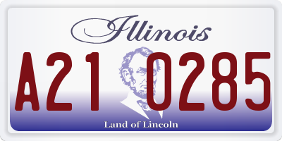 IL license plate A210285