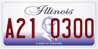 IL license plate A210300