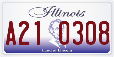 IL license plate A210308