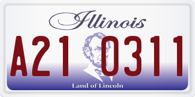 IL license plate A210311