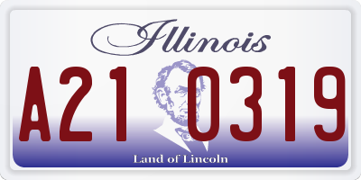 IL license plate A210319