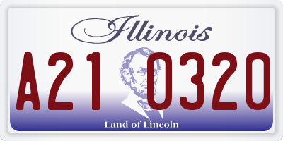 IL license plate A210320