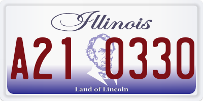 IL license plate A210330