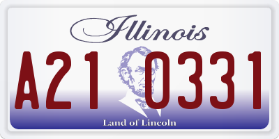 IL license plate A210331